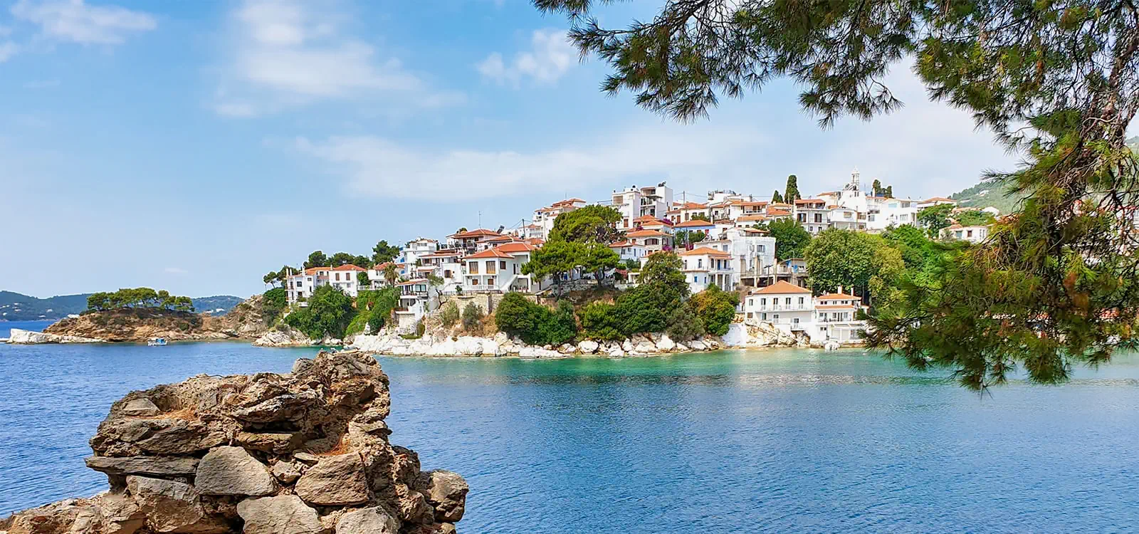 Skiathos town view